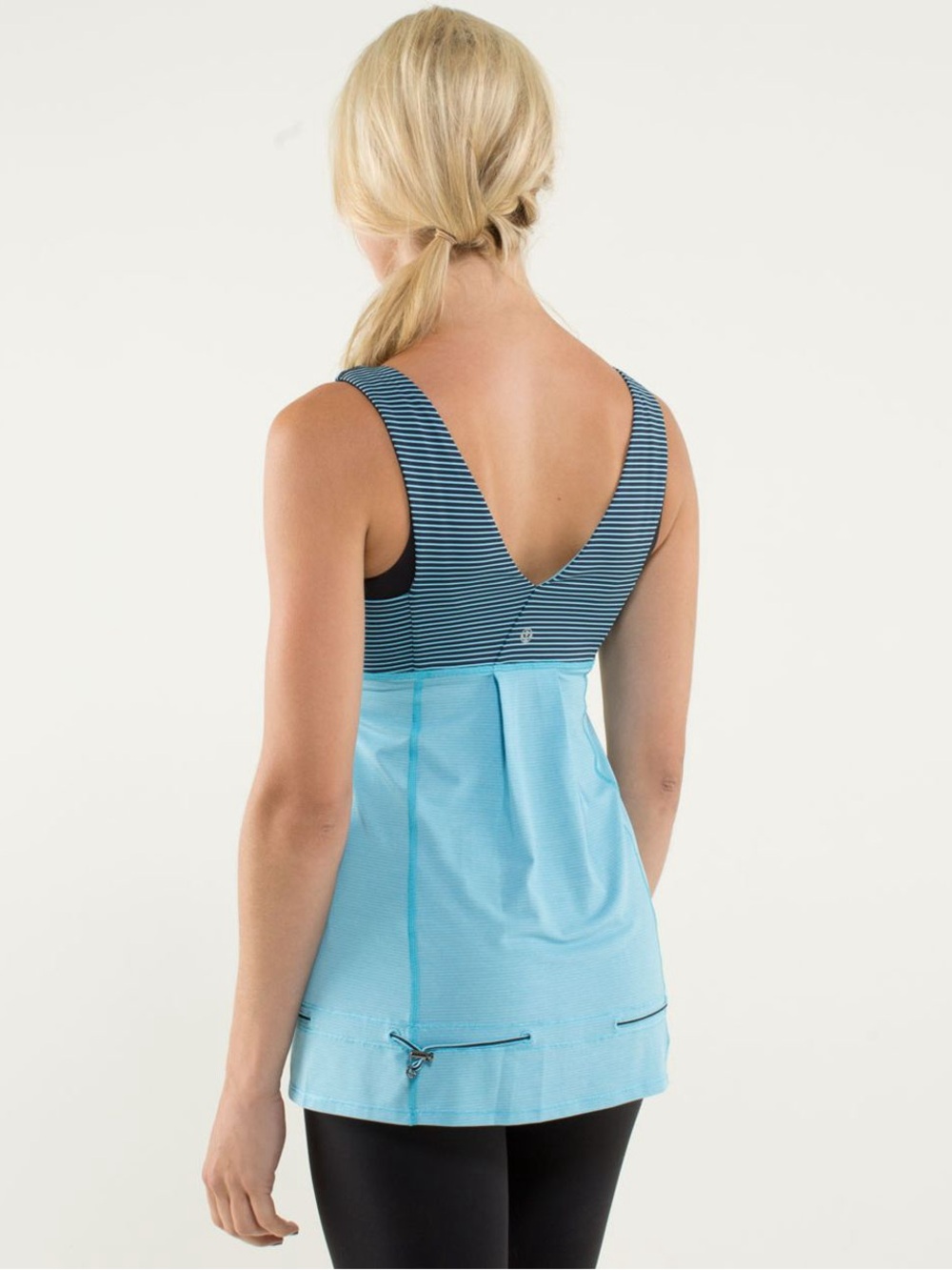 Lululemon Hustle & Bustle Tank -
Heathered Blue Moon / Hyper Stripe Blue Moon